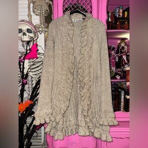 Keren Hart ruffle cardigan large
